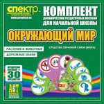 Комплект динамических раздаточных пособий - Окружающий мир (веера). Животные и растения, дорожные знаки. - «globural.ru» - Саранск