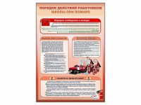 Стенд "Порядок действий работников школы при пожаре" - «globural.ru» - Саранск