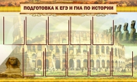Стенд "Подготовка к ЕГЭ и ОГЭ по истории вариант 2 ( 9 кармашков)" - «globural.ru» - Саранск