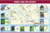 Таблица демонстрационная "Условные знаки плана местности" (винил 100x140) - «globural.ru» - Саранск