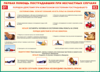 Таблица Порядок действий при коматозном состоянии пострадавшего 1000*1400 винил - «globural.ru» - Саранск