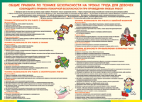 Правила безопасности на уроках труда для девочек 1000*1400 винил	 - «globural.ru» - Саранск