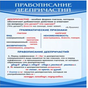 Стенд "Правописание деепричастий" - «globural.ru» - Саранск