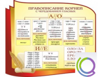 Стенд "Правописание корней с чередованием гласных" - «globural.ru» - Саранск