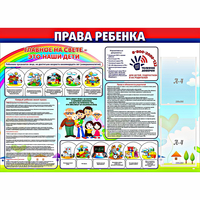 Стенд "Права ребенка"  с 2 карманами - «globural.ru» - Саранск