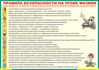 Таблица Правила безопасности на уроке физики 1000*1400 винил	 - «globural.ru» - Саранск