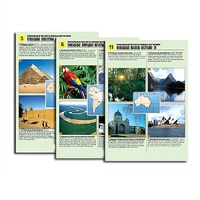 Комплект таблиц по географии раздаточных "Уникальные объекты южных материков" (цвет, лам, А4, 12 шт.) - «globural.ru» - Саранск