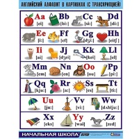 Таблица демонстрационная "Английский алфавит в картинках"(70x100) - «globural.ru» - Саранск