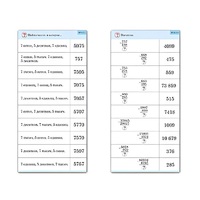 Комплект карточек (10) "Обучающий калейдоскоп. Сложение и вычитание в столбик" - «globural.ru» - Саранск
