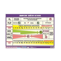 Таблица демонстрационная "Химические свойства металлов" (винил 70x100) - «globural.ru» - Саранск