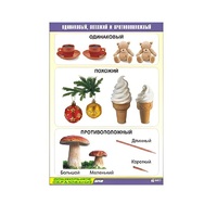 Таблица демонстрационная "Одинаковый, похожий и противоположный" (винил 70x100) - «globural.ru» - Саранск