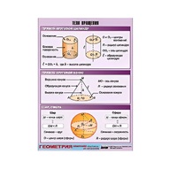 Таблица демонстрационная "Тела вращения" (винил 70х100) - «globural.ru» - Саранск