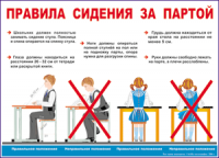 Таблица Правила сидения  за партой 1000*1400 винил - «globural.ru» - Саранск