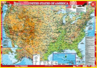 Настенная карта Соединенных Штатов Америки на английском языке (учебная) - «globural.ru» - Саранск