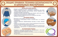 Стенд "Общие правила ТБ в школьных мастерских" - «globural.ru» - Саранск