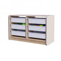 Двойной модуль для хранения игрушек из коллекции мебели «НЕГА» (цвет бежевый) - «globural.ru» - Саранск