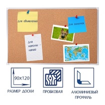 Доска пробковая 1200х900 - «globural.ru» - Саранск