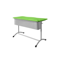 Стол ученический двухместный регулируемый по высоте с перфорированным экраном - «globural.ru» - Саранск