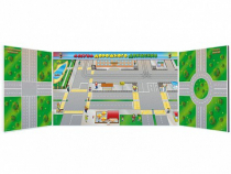 Доска магнитно-маркерная комбинированная, панорамная, трехэлементная "Азбука дорожного движения" - «globural.ru» - Саранск