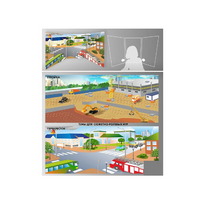 Стенд для сюжетно-ролевых игр 2-х сторонний (перекресток, стройка) - «globural.ru» - Саранск