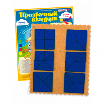 Прозрачный квадрат Ларчик (ковролин, синий)   - «globural.ru» - Саранск