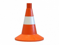 Сигнальный дорожный конус (мягкий, с одной световозвращающей полосой) - «globural.ru» - Саранск