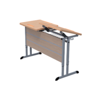 Стол ученический двухместный с наклоняемыми столешницами - «globural.ru» - Саранск