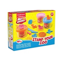 Пластилин на растительной основе Artberry/Stamp Your Zoo 3 бан./35 г со штампами - «globural.ru» - Саранск