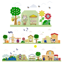 Набор декоративно-развивающих панелей "Деревенька" - «globural.ru» - Саранск