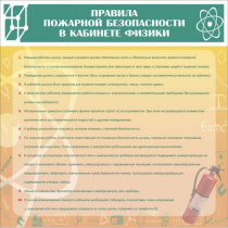 Стенд "Правила пожарной безопасности в кабинете физики" - «globural.ru» - Саранск