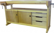 Верстак деревянный столярный Школьный (сосна) с тумбой Практик - «globural.ru» - Саранск