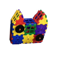 Набор для конструирования «Строительные интерактивные блоки стандарт» Комплект №2 "Домик с колесом"   - «globural.ru» - Саранск