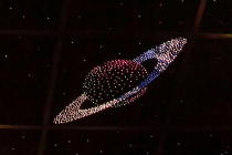 Потолок "Звездное небо с анимационным фибероптическим эффектом сатурн" - «globural.ru» - Саранск