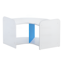 Стеллаж для пособий 7 (белый/синий)  - «globural.ru» - Саранск