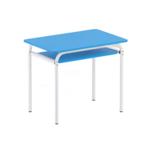 Стол компьютерный на металлокаркассе 1200х600х760 (синий/белый) - «globural.ru» - Саранск