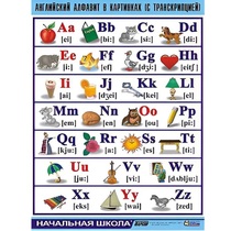 Таблица демонстрационная "Английский алфавит в картинках"(100x140) - «globural.ru» - Саранск