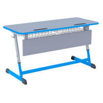 Парта Nomad двухместная регулируемая по высоте с полиуретановой кромкой - «globural.ru» - Саранск