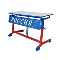 Стол ученический двухместный "Патриот-2о" на газовом лифте (р.гр. № 3-7 и наклоном столешницы) - «globural.ru» - Саранск