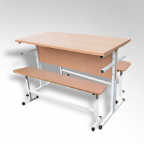 Обеденная группа четырехместная со скамьей - «globural.ru» - Саранск