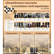 "Шахматы" тематический стенд - «globural.ru» - Саранск