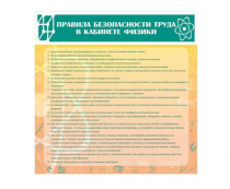 Стенд "Правила безопасности труда в кабинете физики" - «globural.ru» - Саранск