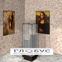 Витрина музейная с двумя внутренними пьедесталами - «globural.ru» - Саранск